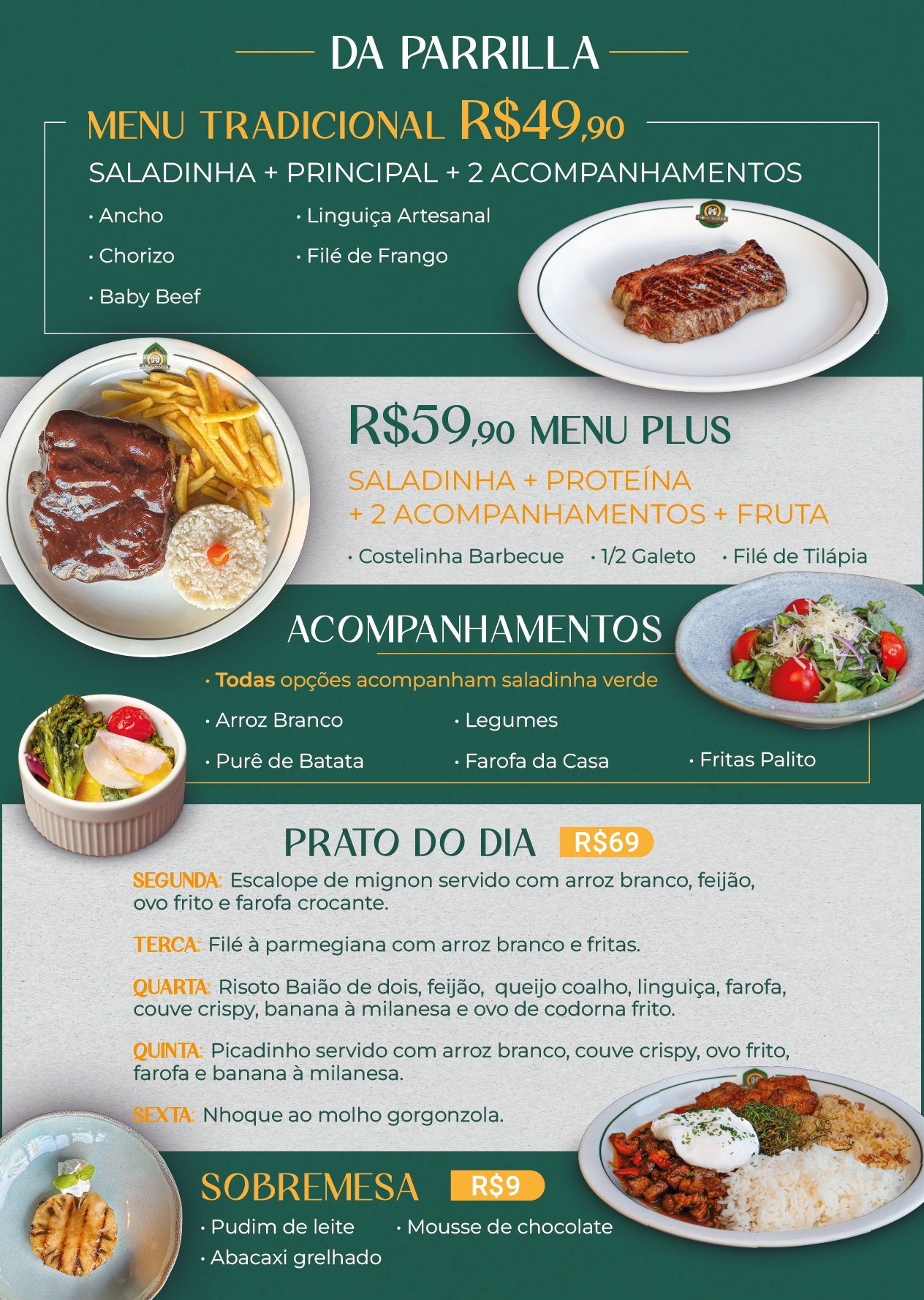 Menu Executivo Cervejaria Holy Water